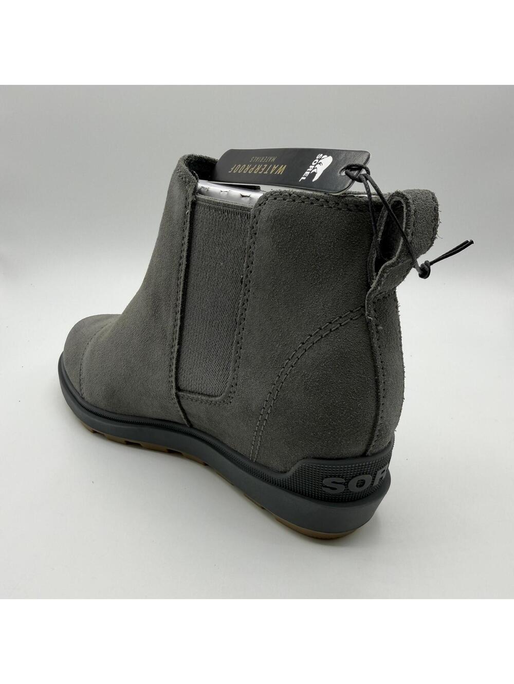 SOREL Evie II Chelsea Boots Gray Suede Women Size 5.5 - Picture 9 of 11